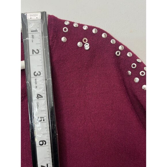 Carolyn Taylor Sweater Womens Knit Top Pullover Studded Dolman Plus Size 1X Fall - Picture 12 of 15